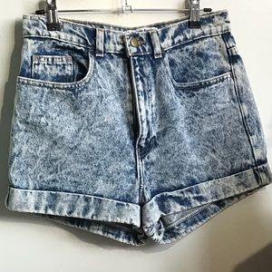 American Apparel high waisted jean shorts